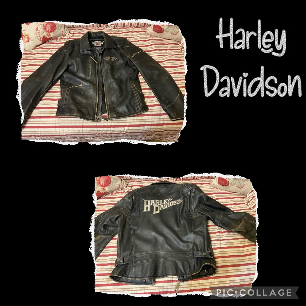 NWOT Harley Davidson Distressed Leather Jacket